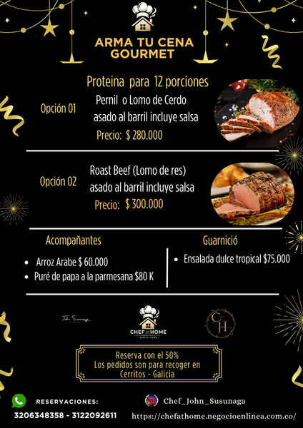 Menú para 12 personas